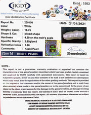 18.75/CT NATURAL KESHI PEARL